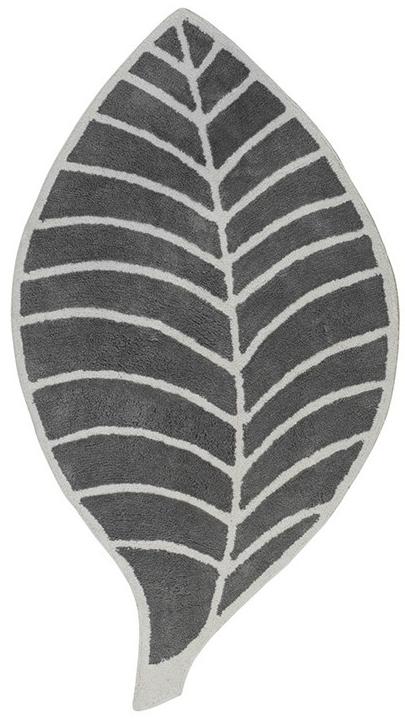 Tapete Leaf Cinzento / Marfim | Tamanho: 60 × 120 cm