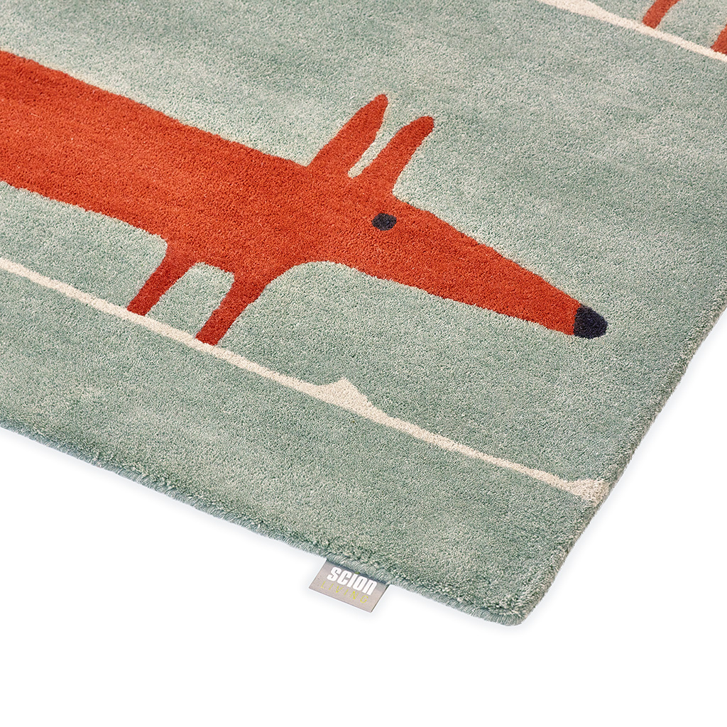 Tapete Mr. Fox Menta/Papoila | Tamanho: 90 × 150 cm