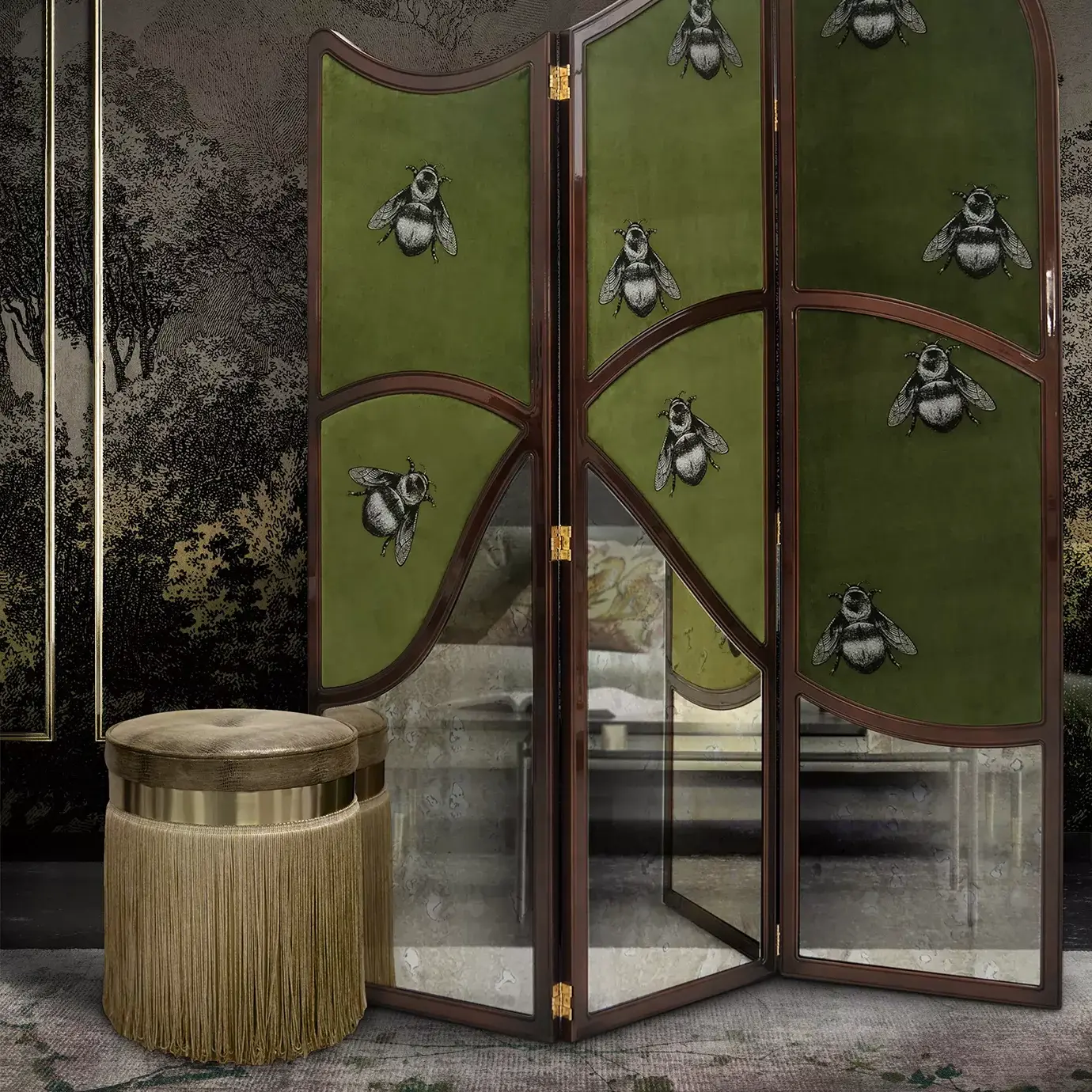 Banquinho couro Isabella