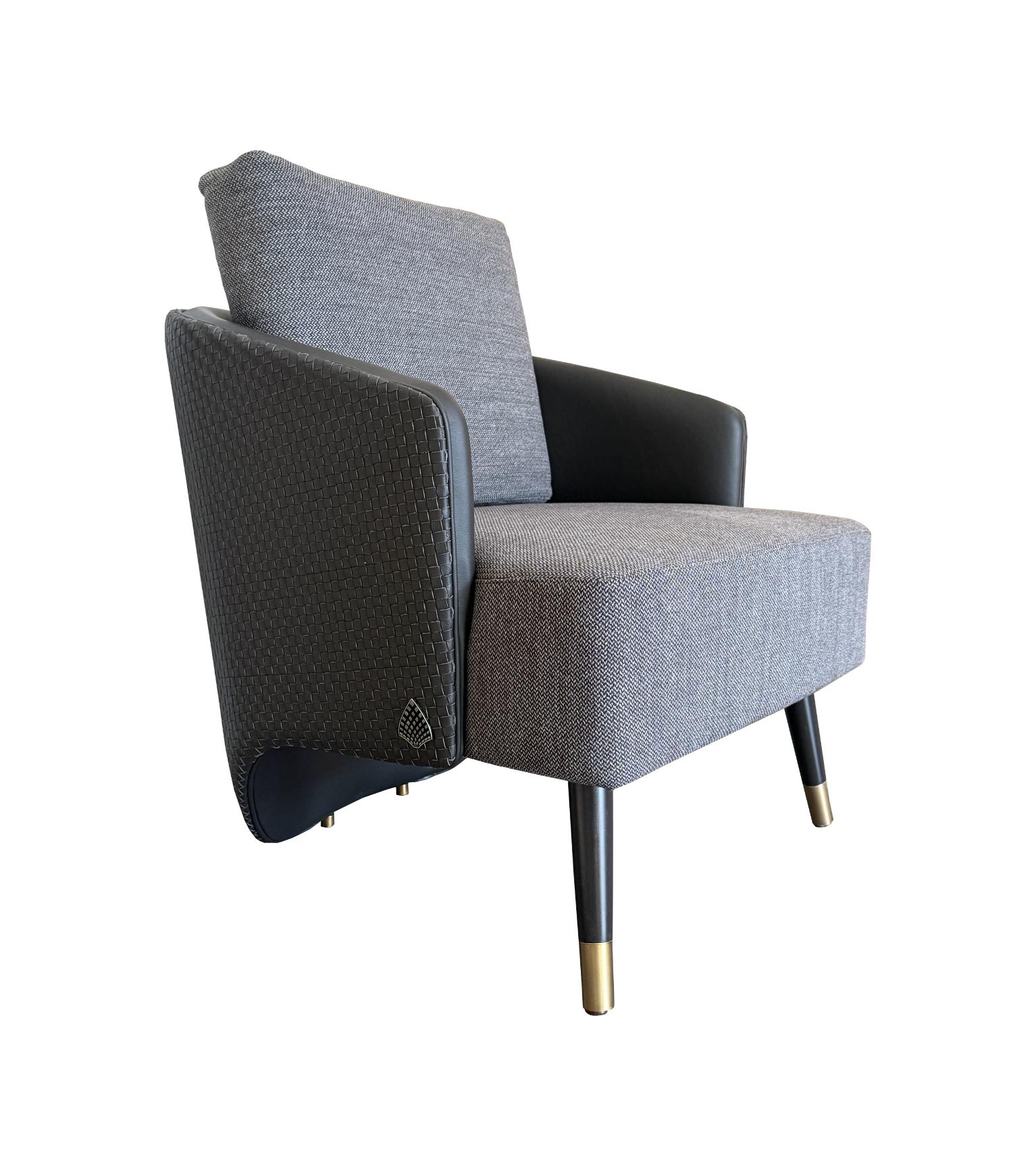 Cadeira Estofada Cinzenta Brigitte