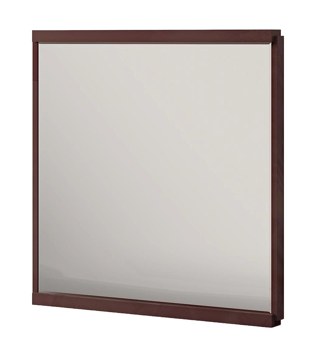 Espelho de parede quadrado moldura madeira