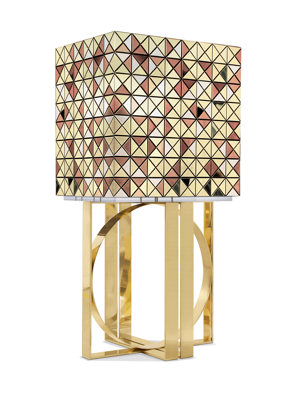 Armário Mosaic detalhes dourados