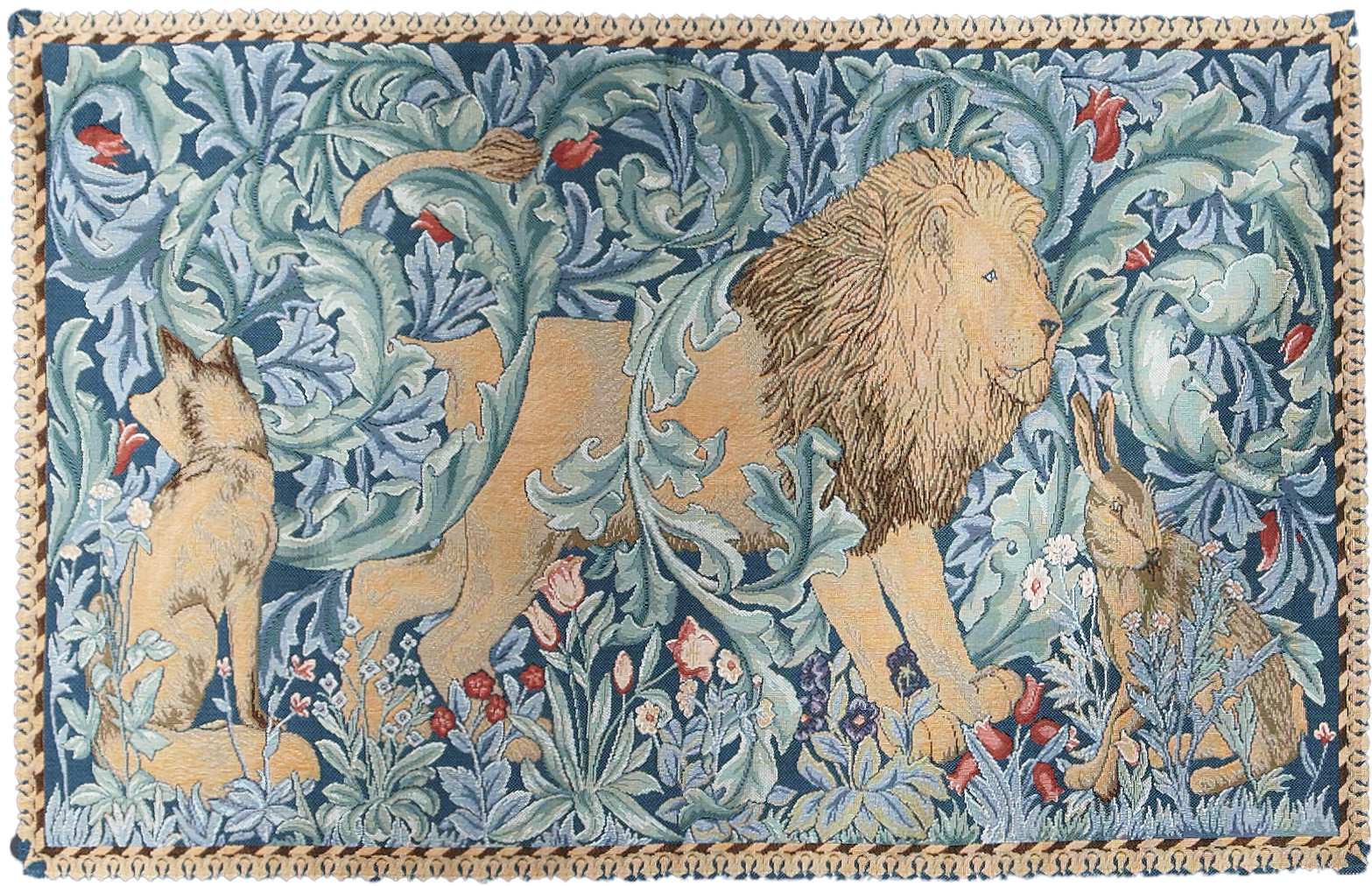 Tapeçaria floresta, leão, W. Morris | Tamanho: 50 × 85 cm Tapeçaria floresta, leão, W. Morris | Tamanho: 50 × 85 cm