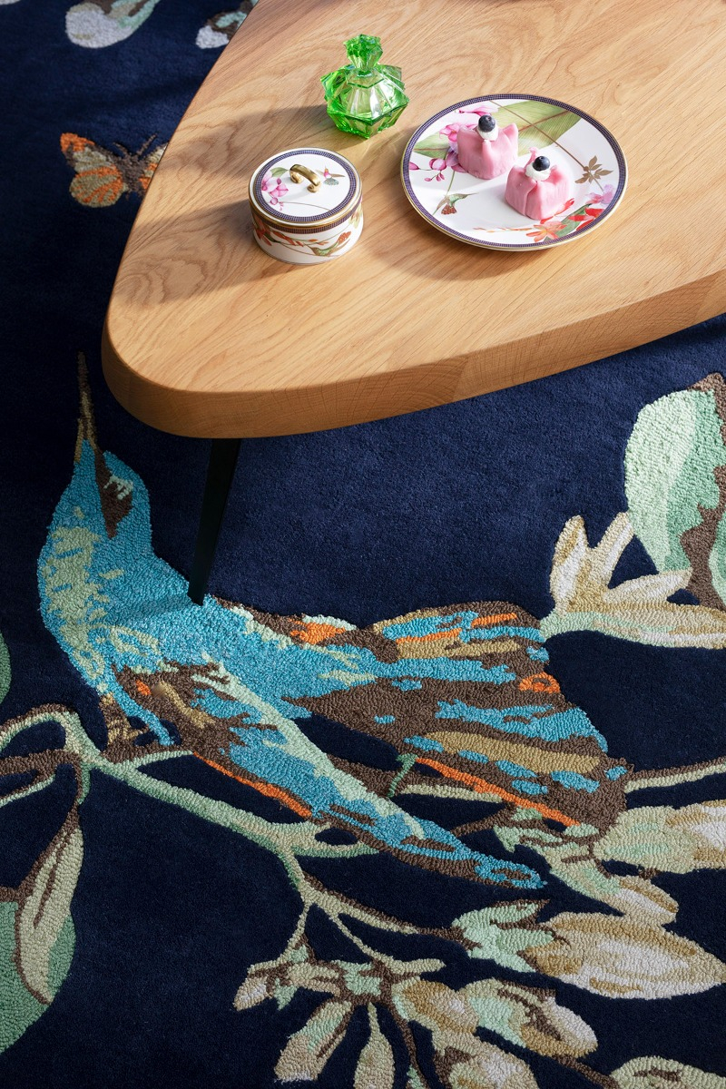 Tapete Hummingbird Azul Marinho | Tamanho: 250 × 350 cm