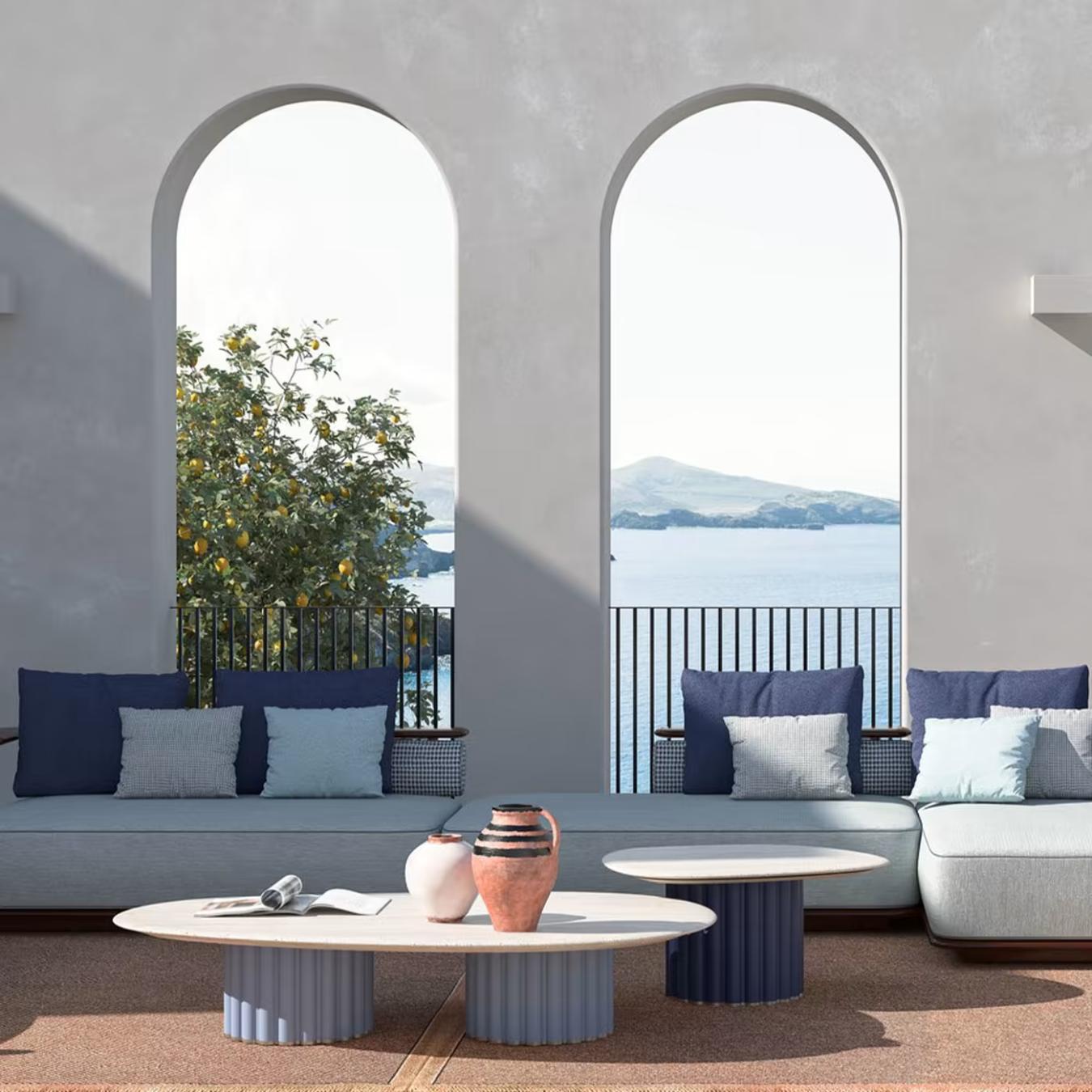 Mesa de centro média de exterior Pablito