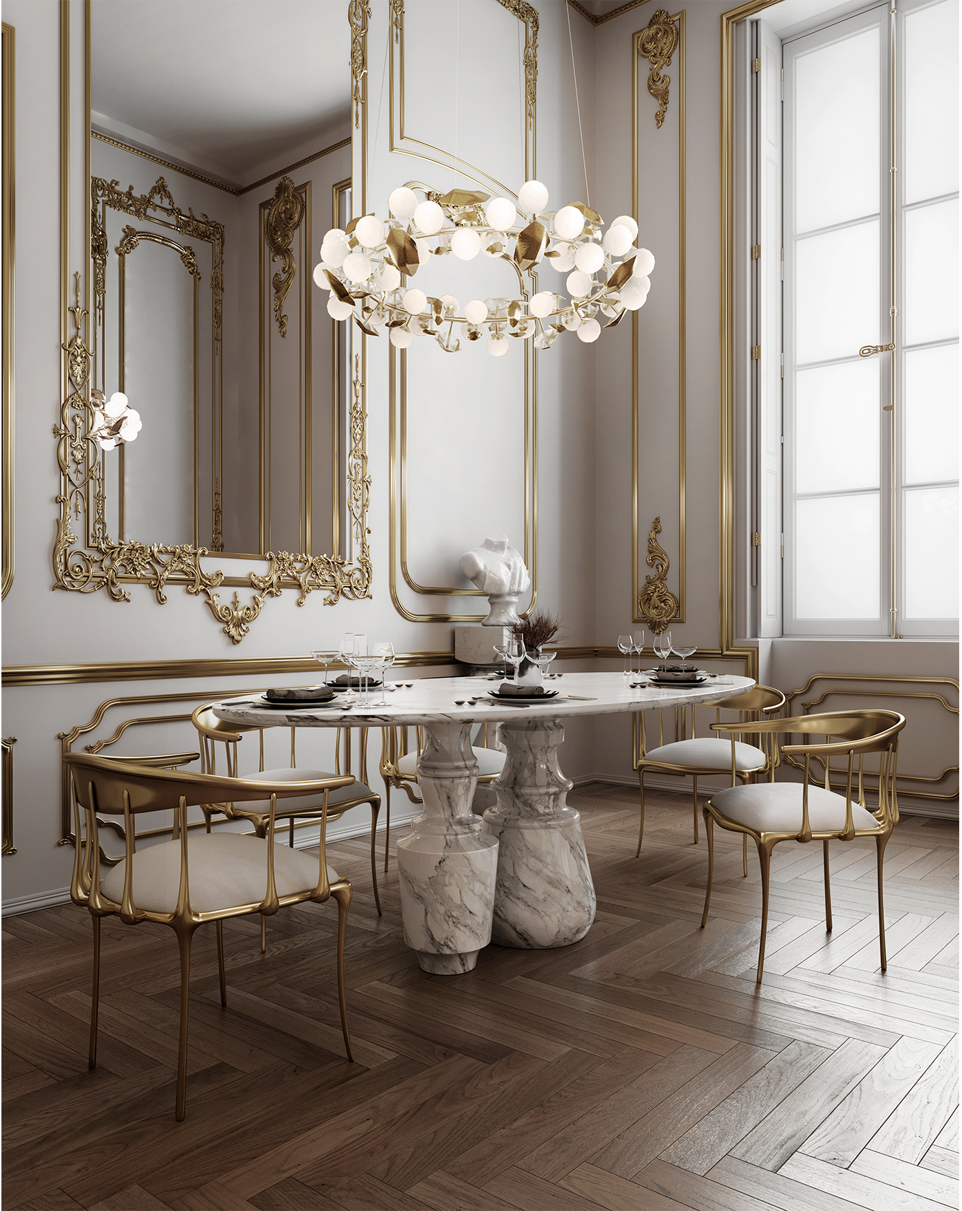 Mesa de Jantar Oval Estremoz Obsidian