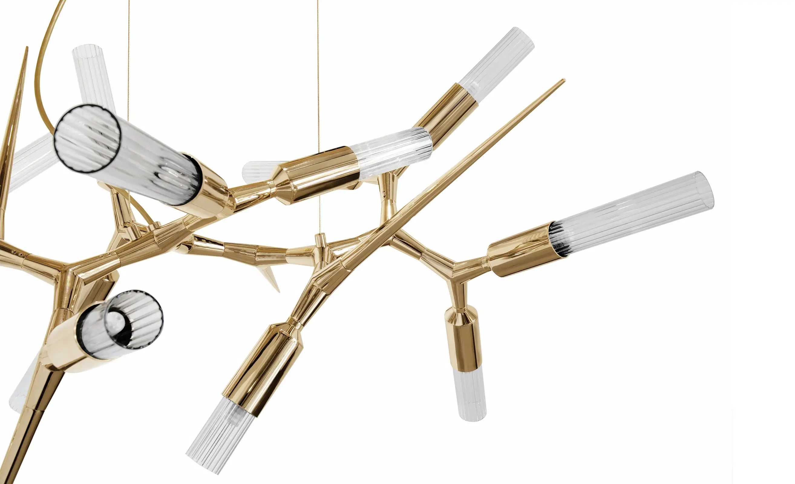 Candeeiro suspenso aresta cristal