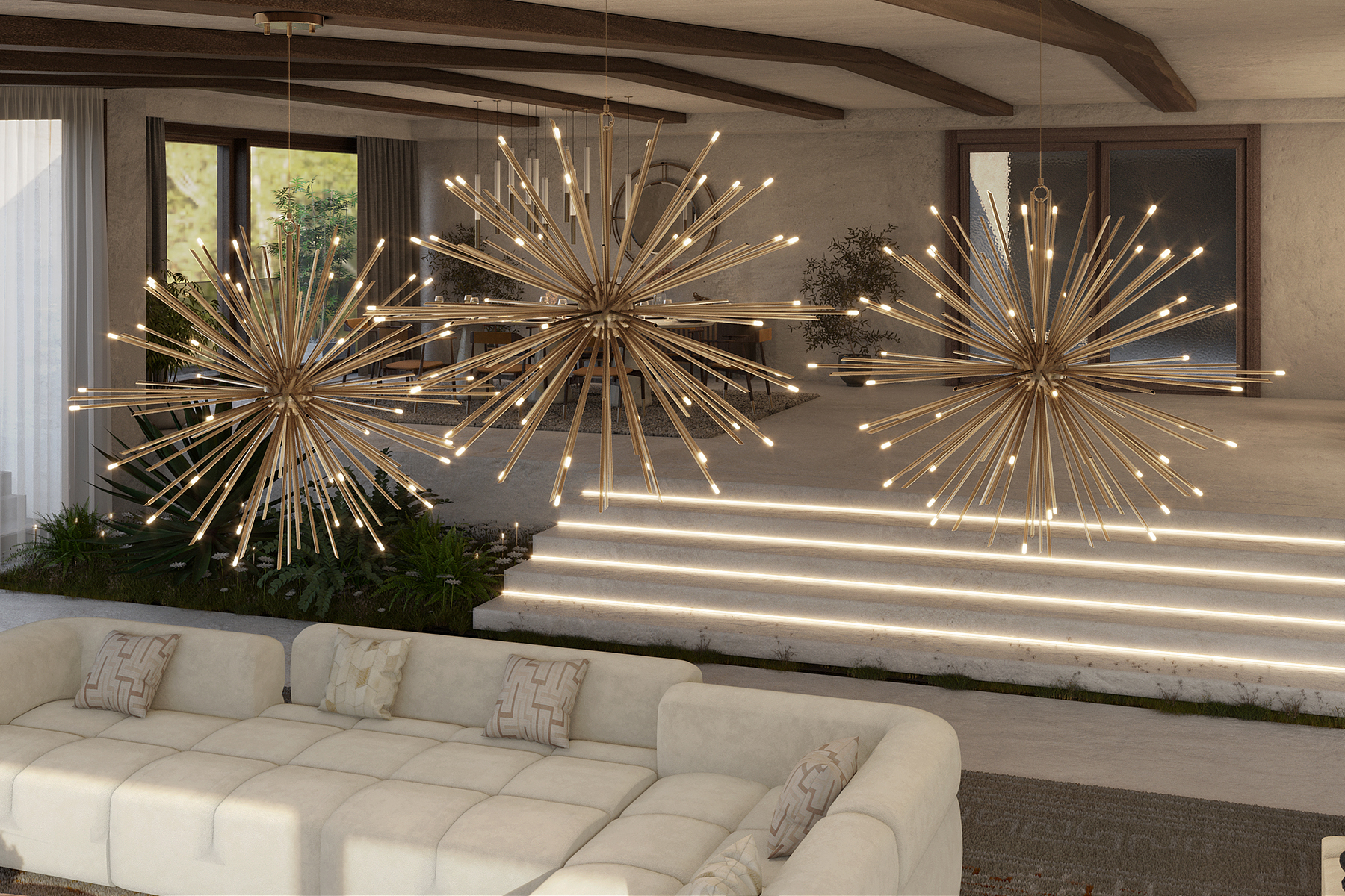 Candeeiro suspenso explosão - 2