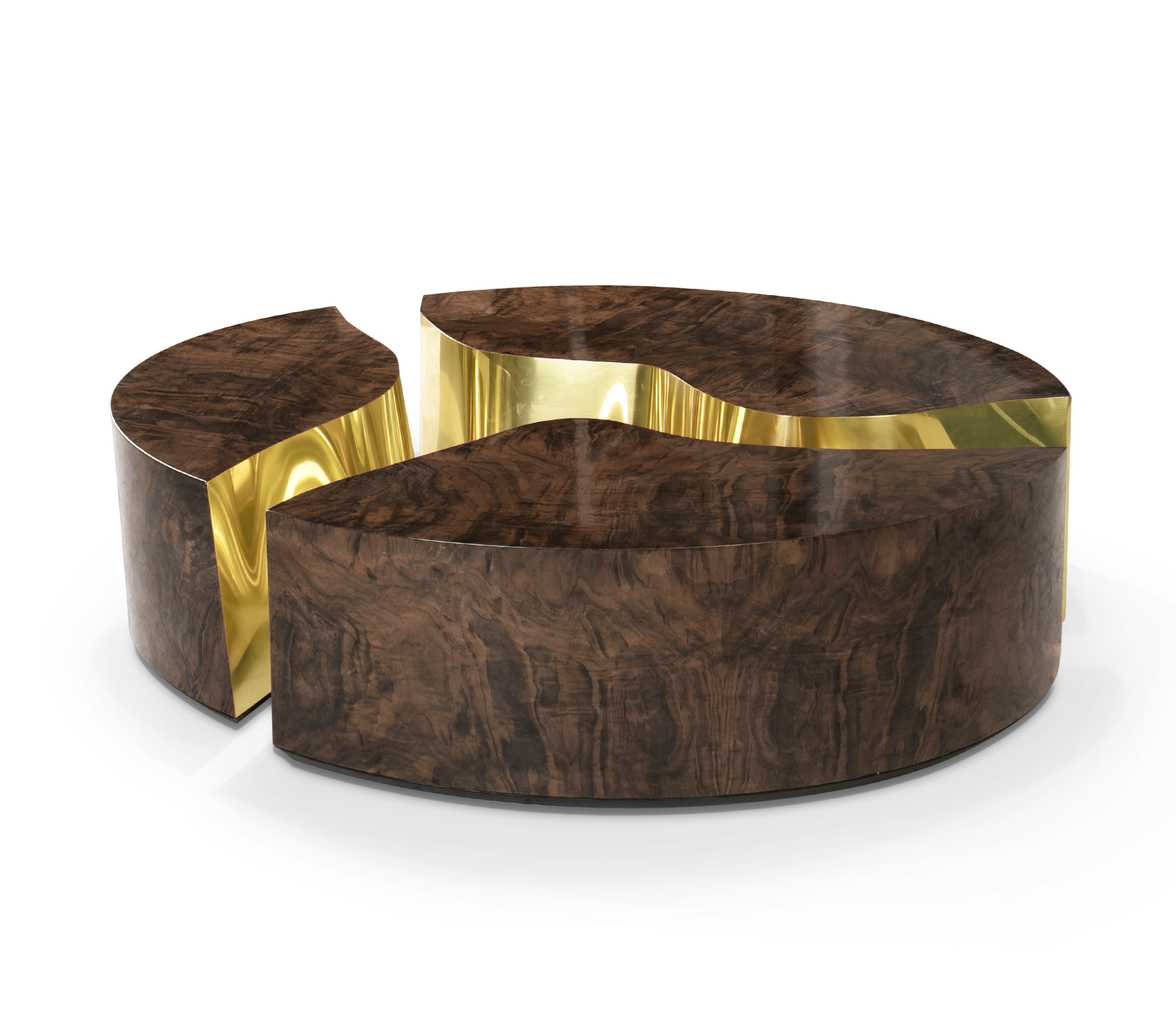 Mesa de Centro Oval Nogueira Fissure