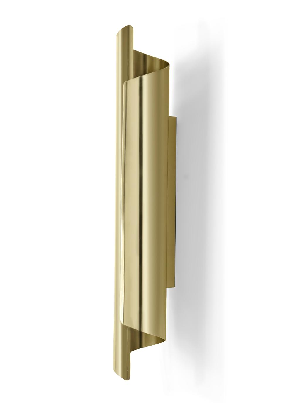 Candeeiro de parede latão envelhecido