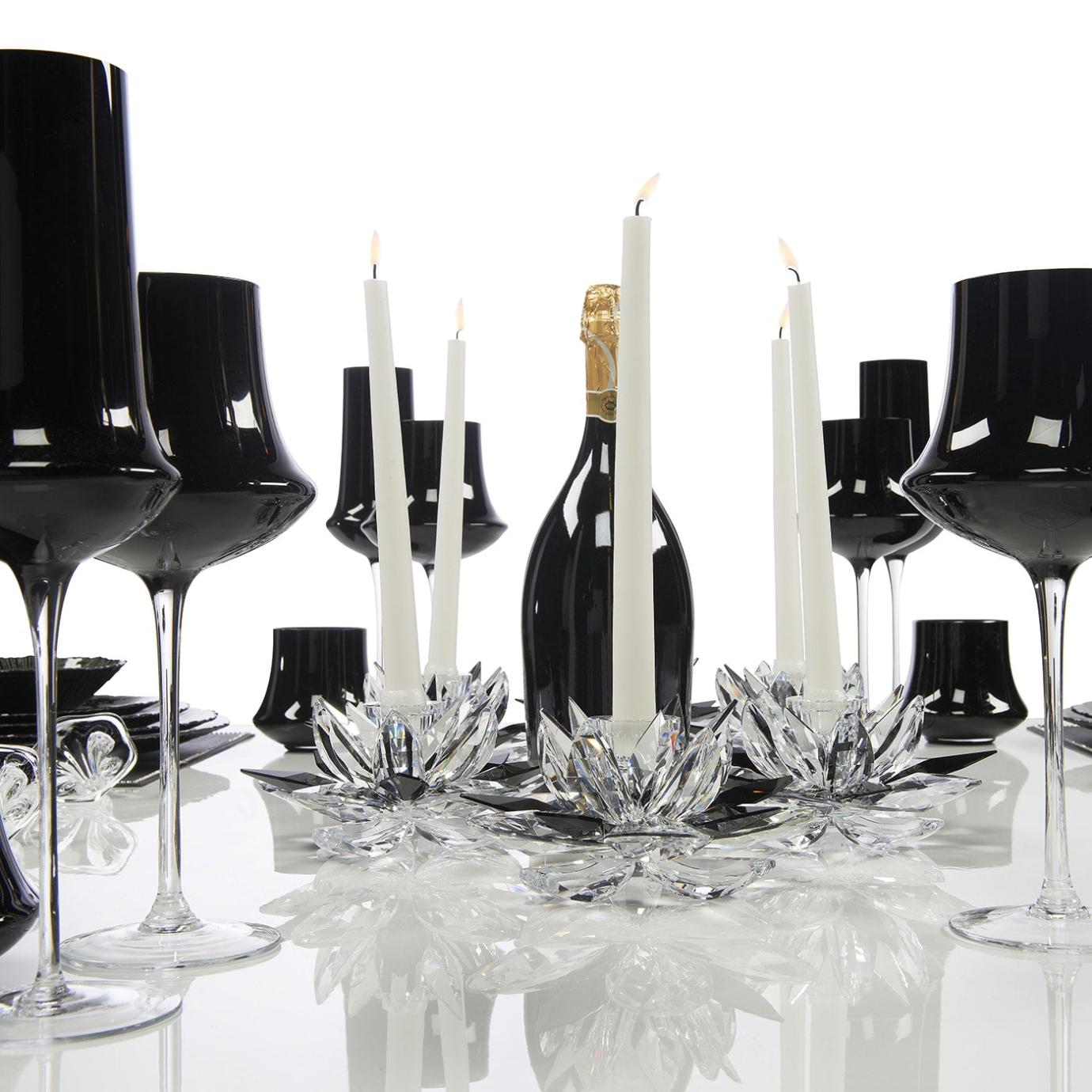 Porta-Velas Lotus em Cristal