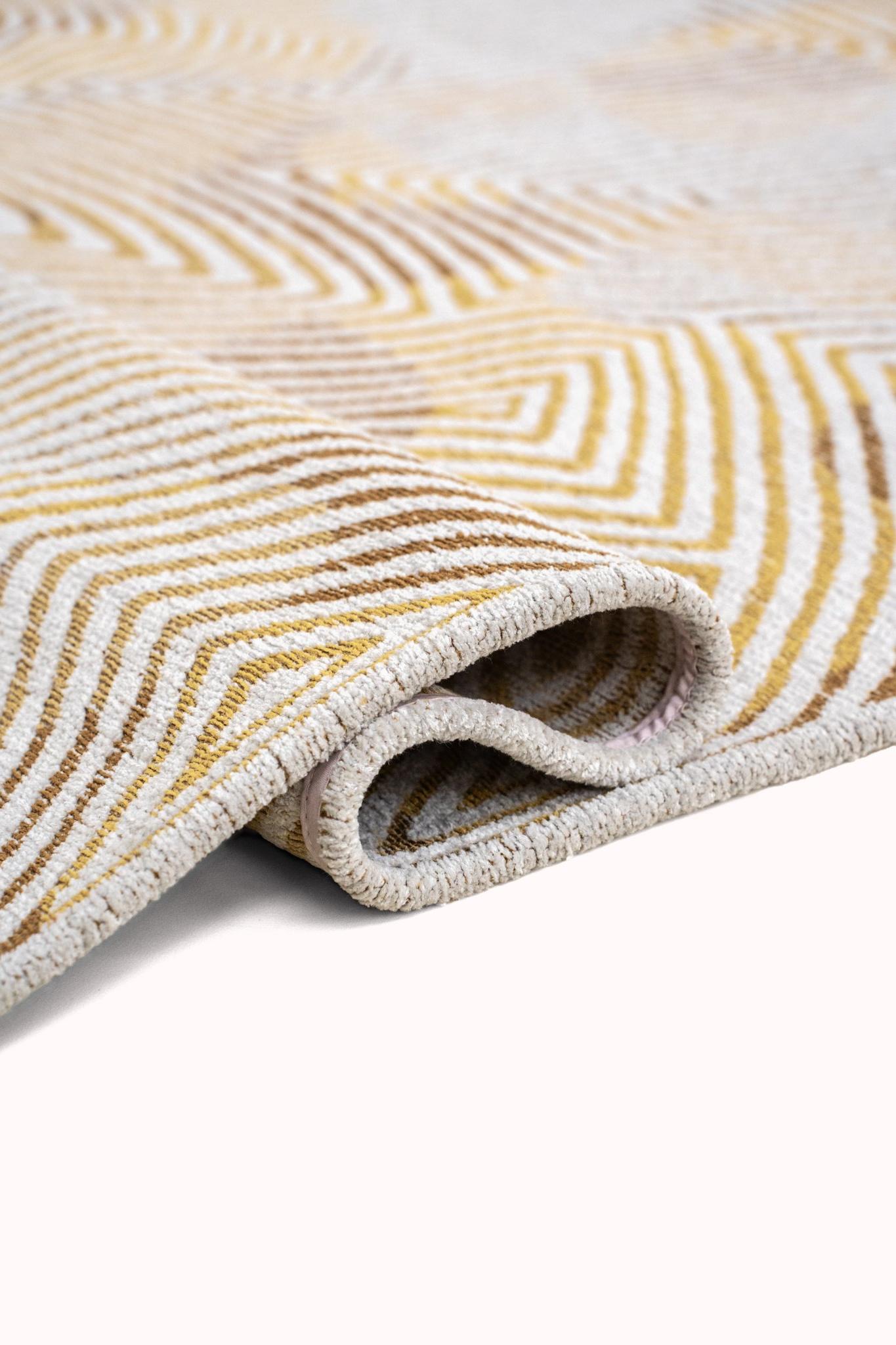 Tapete Yellow Hippy 9799 Redondo | Tamanho: Ø 140 cm