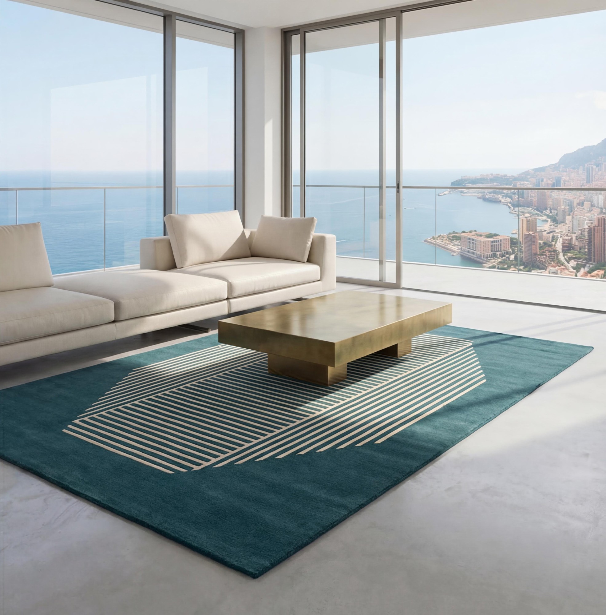 Tapete Octagon Lines Teal