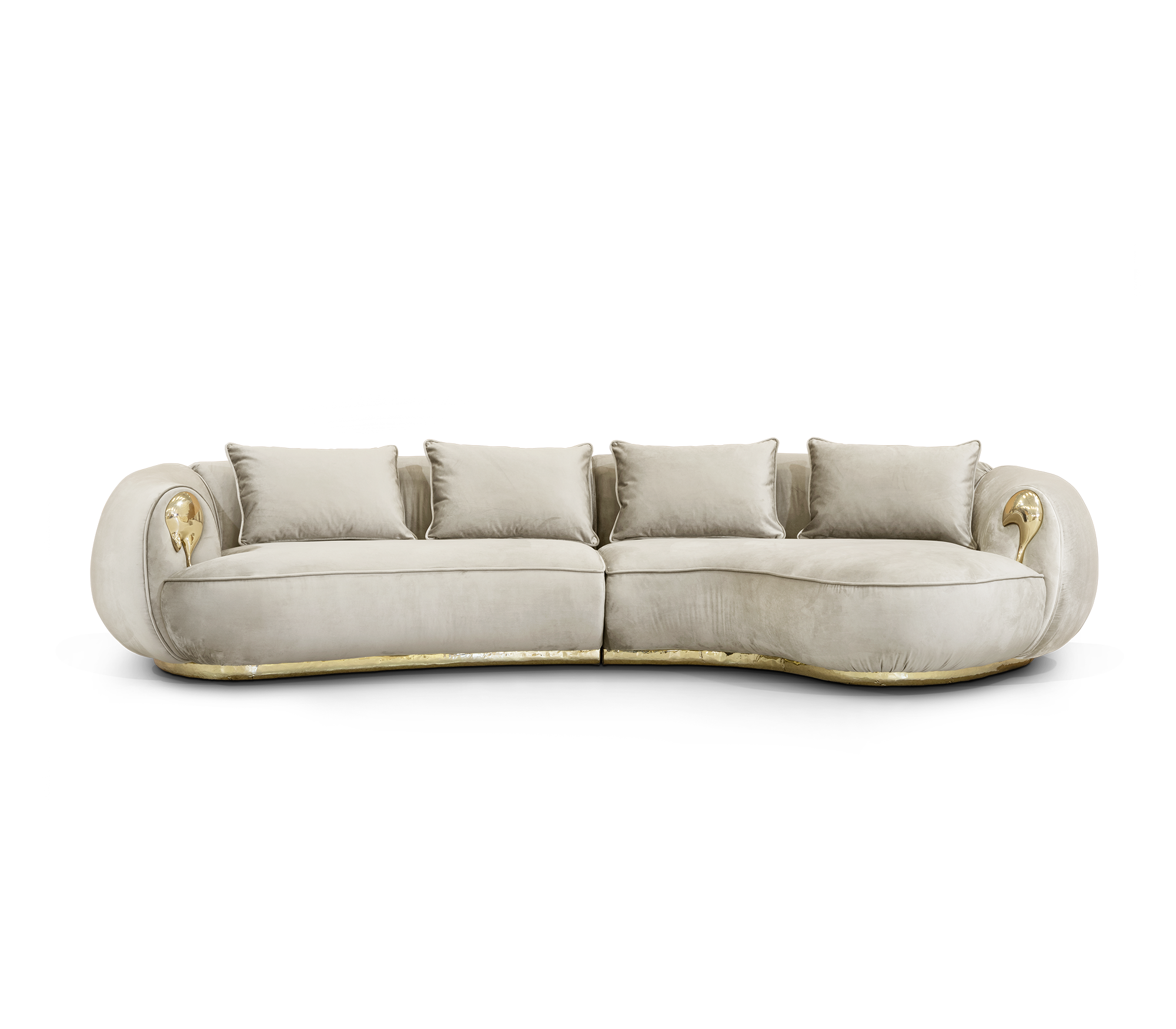 Sofá Curvo Luxe Creme Solara