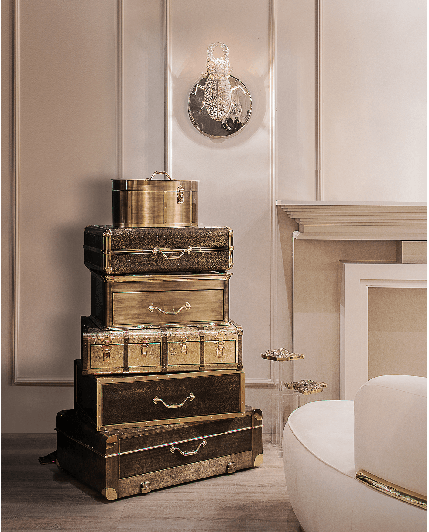 Candeeiro de parede filigrana Scarab