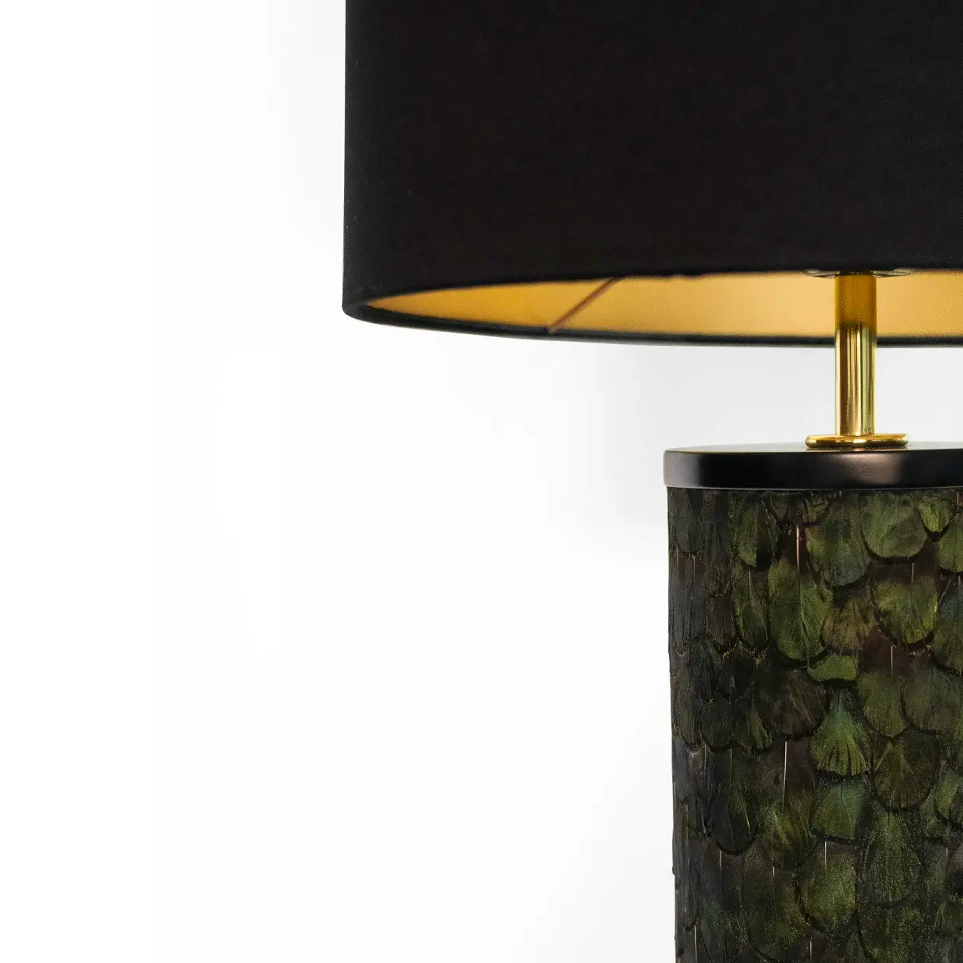 Candeeiro de mesa pena pavão Tailor