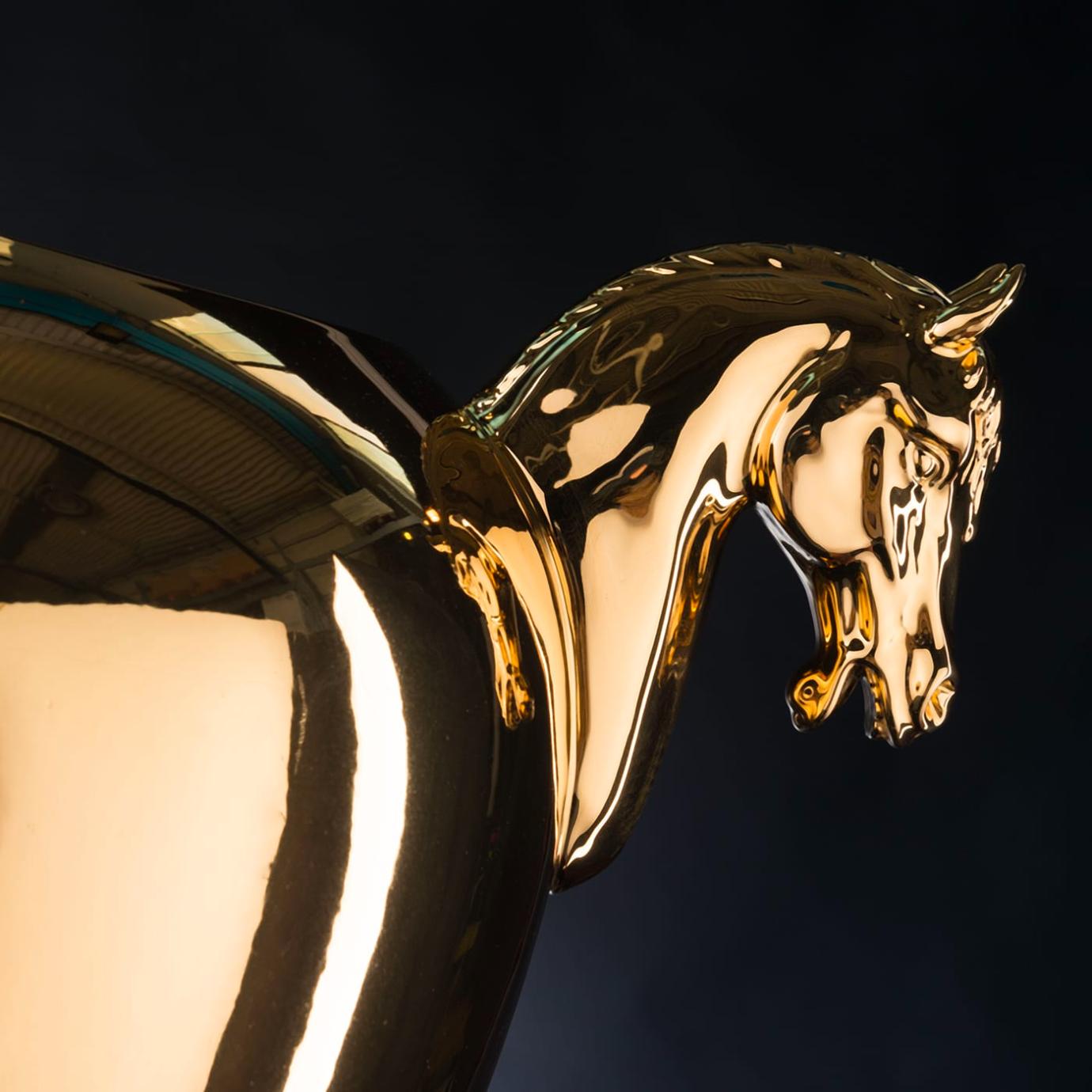Vaso Horse Dourado
