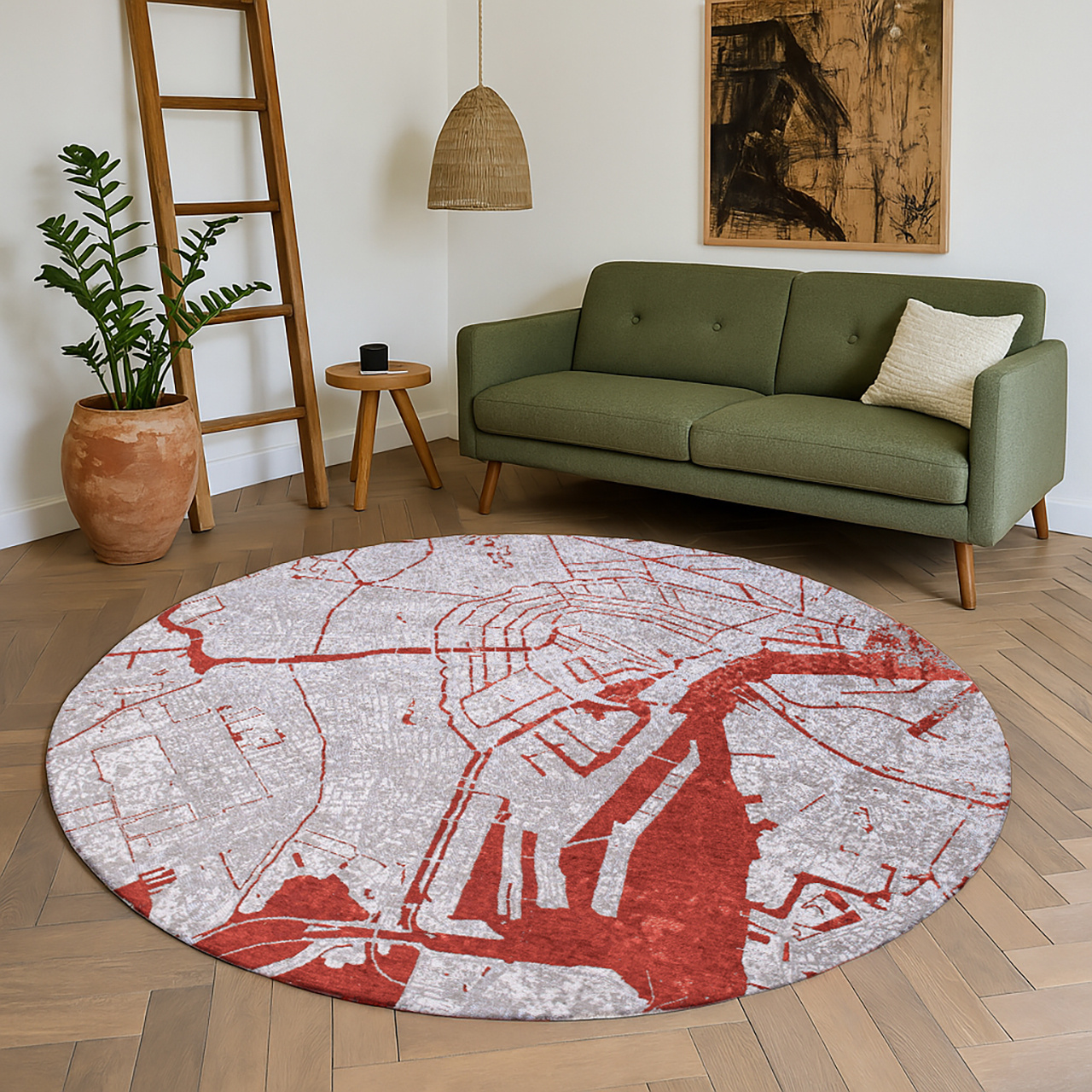 Tapete Orange Cut 9323 Redondo | Tamanho: Ø 240 cm
