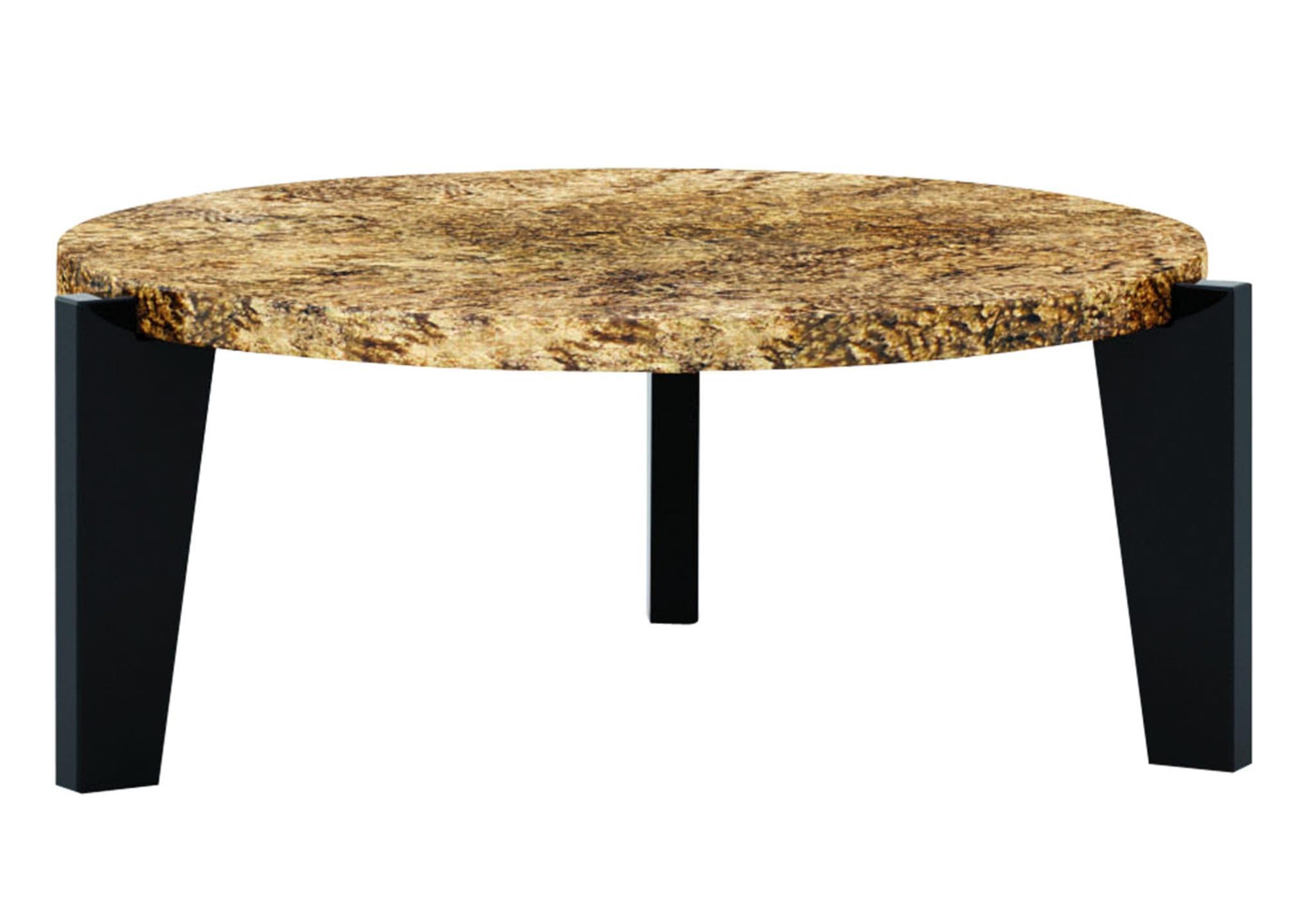 Mesa de Centro/Apoio Artesanal Ridge | Dimensões: Ø 90 cm