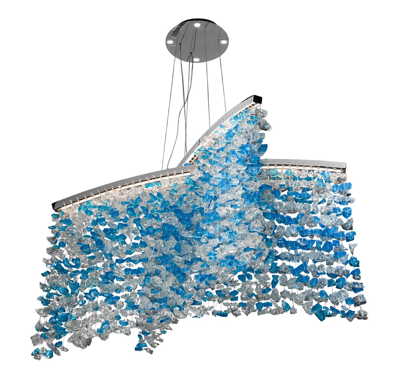 Lustre com Vidro de Murano Azul