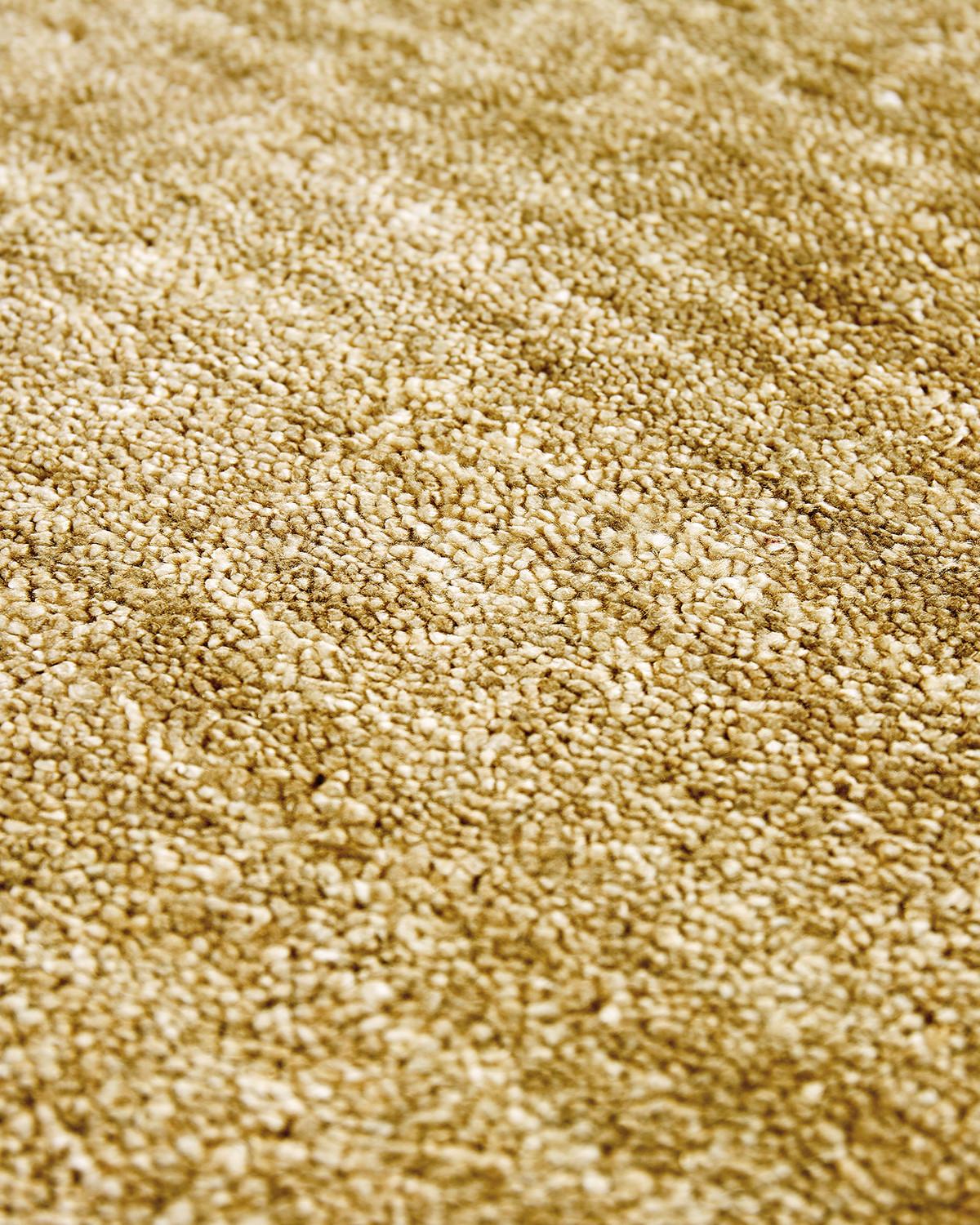 Tapete Redondo Dourado Seda de Bambu