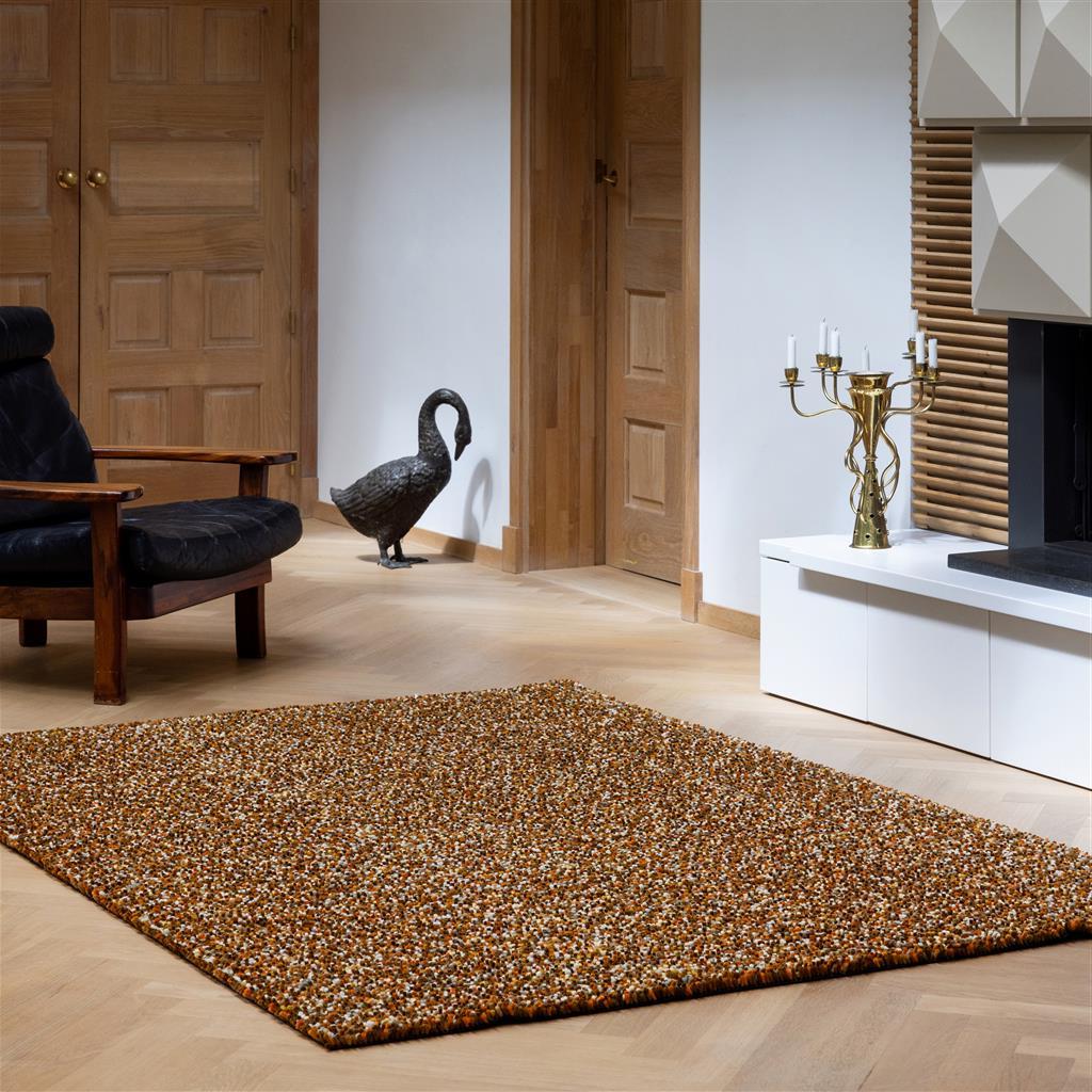 Tapete Shag Feltrado Pop-Art Amarelo