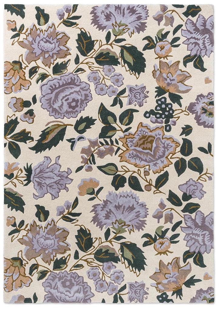 Tapete Wendling Floral Urze Roxo | Tamanho: 200 × 280 cm