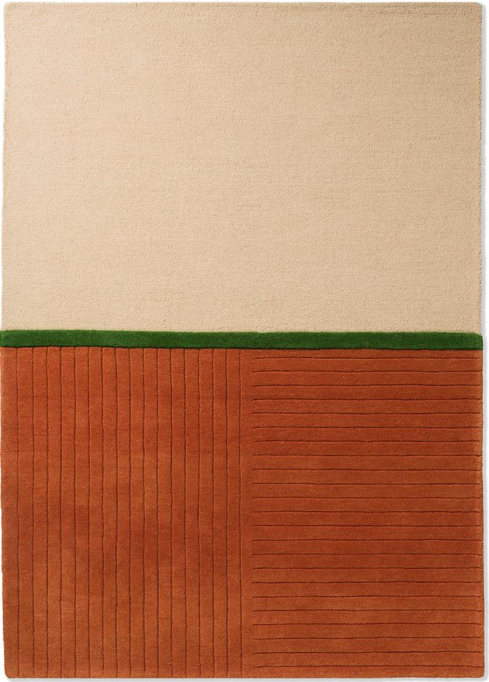 Tapete Designer Decor Rhythm Tangerina Feito à Mão | Tamanho: 160 × 230 cm
