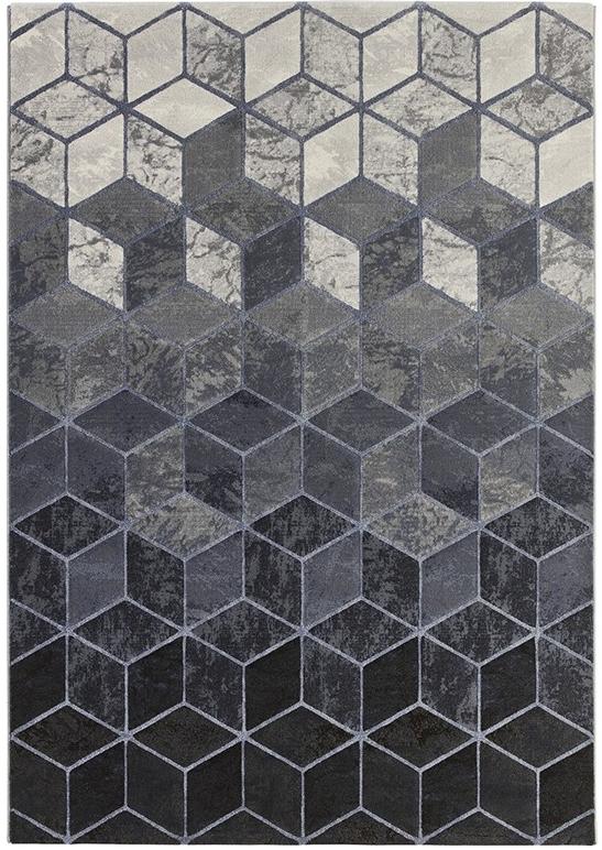 Tapete Geométrico Cinzento | Tamanho: 200 × 290 cm