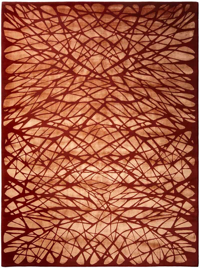 Tapete Dresden Laranja Feito à Mão | Tamanho: 300 × 400 cm