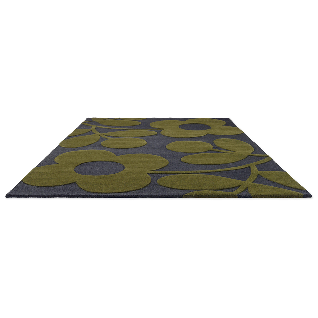 Tapete Designer Lã Sprig Stem Marinho | Tamanho: 200 × 280 cm