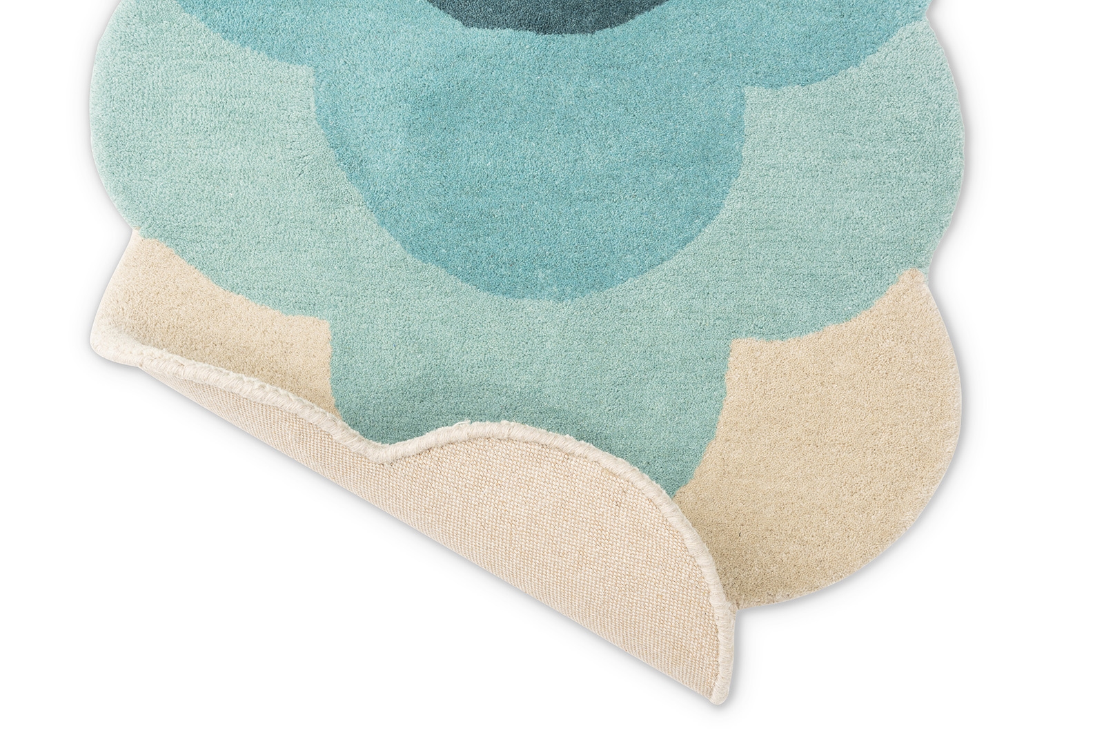 Tapete Optical Flower Azul-petróleo | Tamanho: 87 × 300 cm