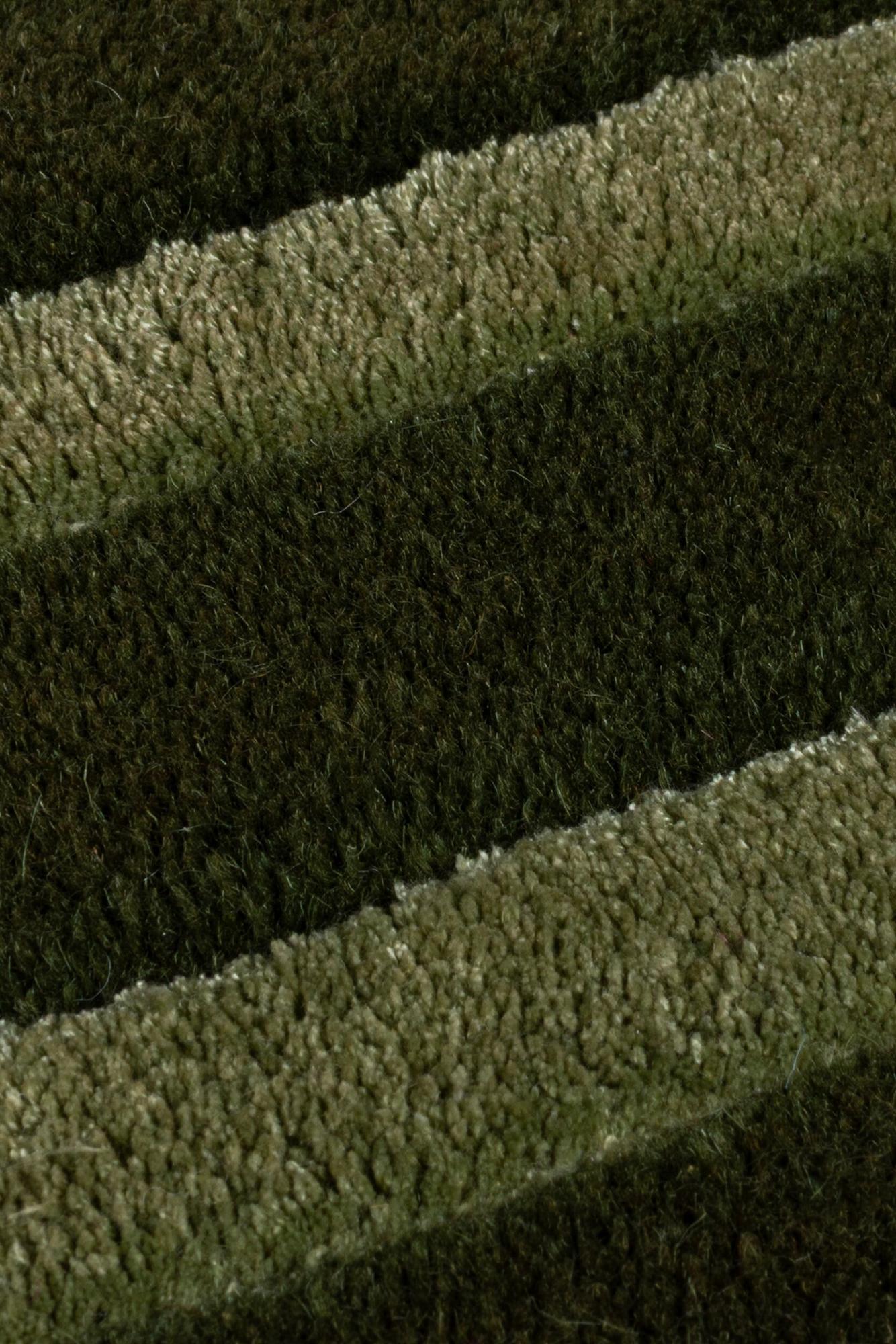 Tapete Moldura Art Deco Verde-Oliva