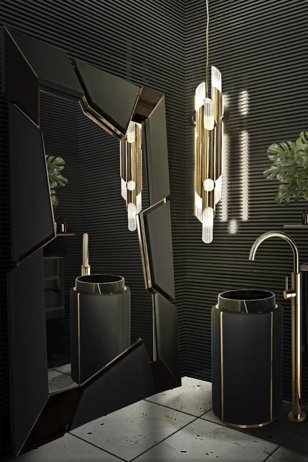 Lavatório de coluna Imperial branco - 2