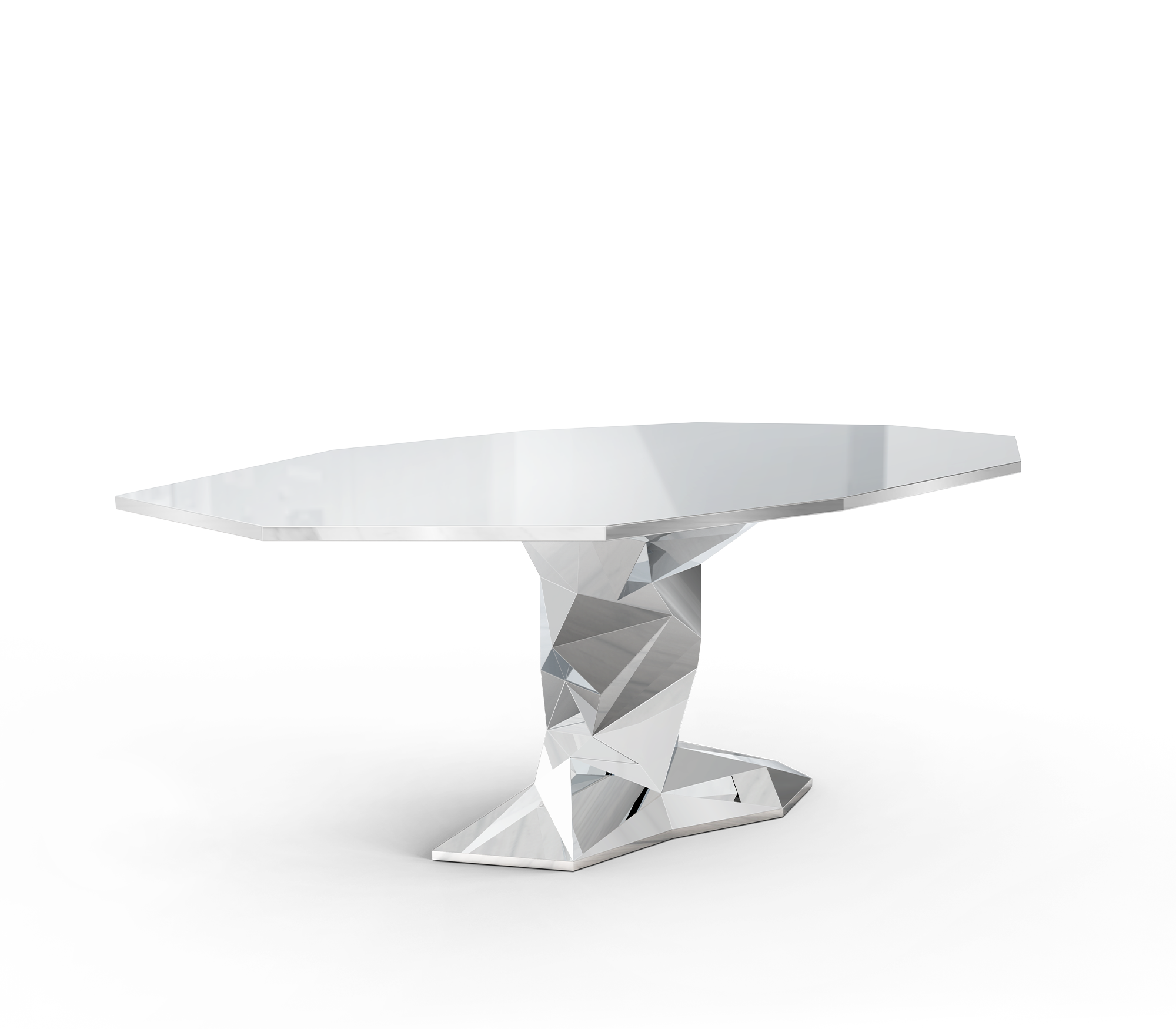 Mesa de Jantar Luxe Prateada Bonsai