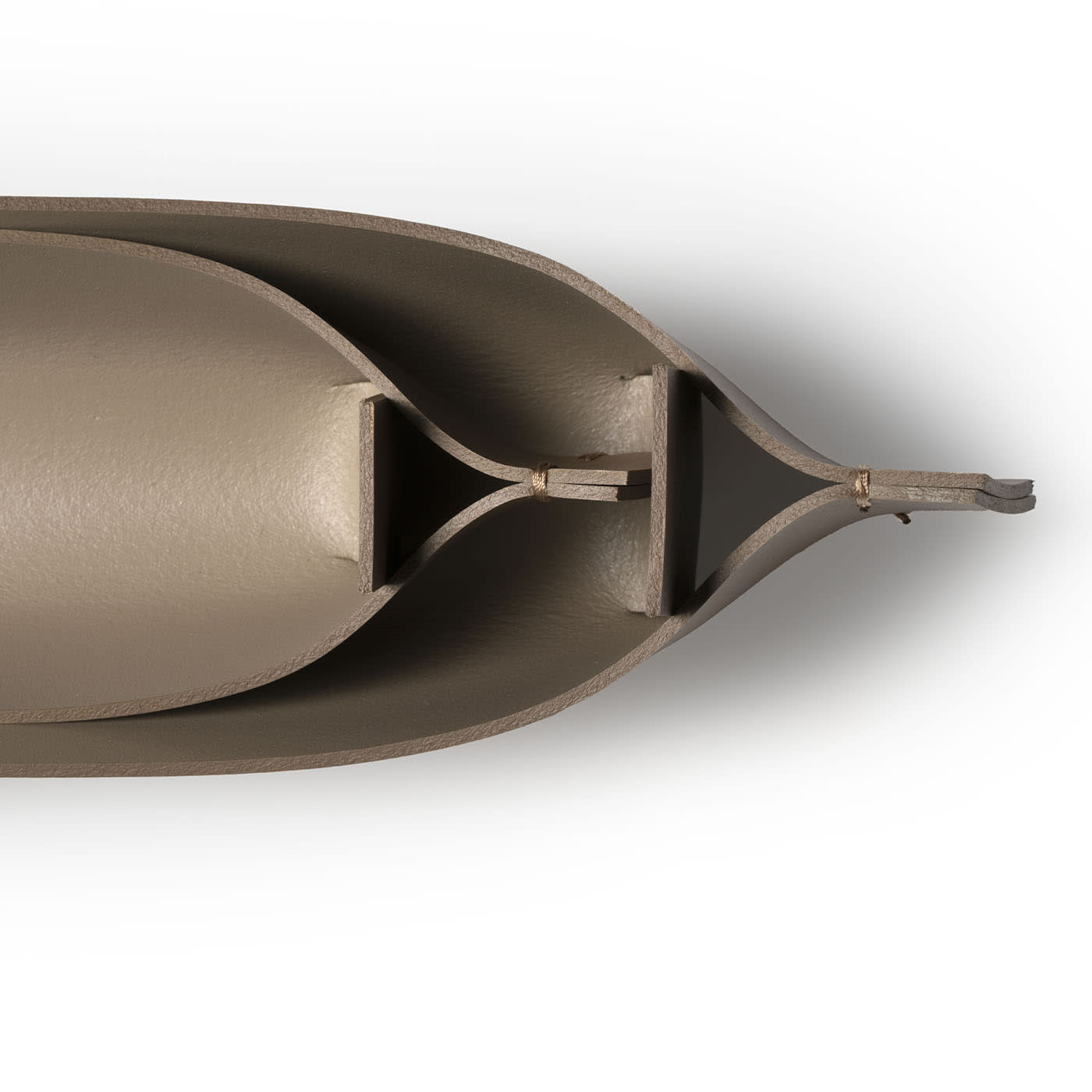 Caixa de secretária de couro Canoe