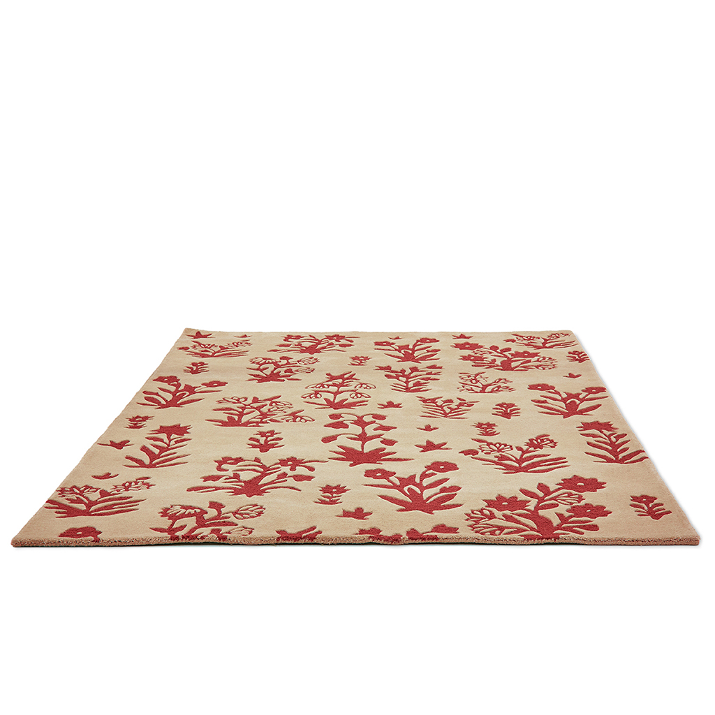 Tapete Woodland Glade Linho/Castanho Ferrugem | Tamanho: 140 × 200 cm