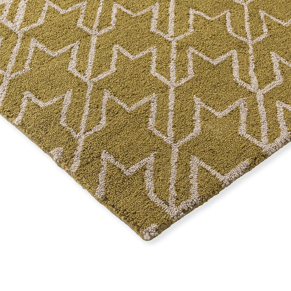 Tapete Exterior Houndstooth Mostarda | Tamanho: 200 × 280 cm