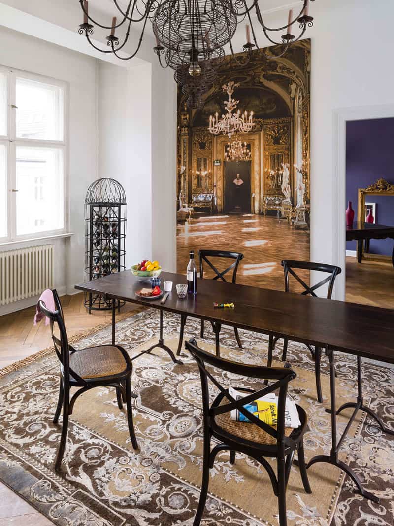 Tapete Aubusson Castanho Tecido à Mão