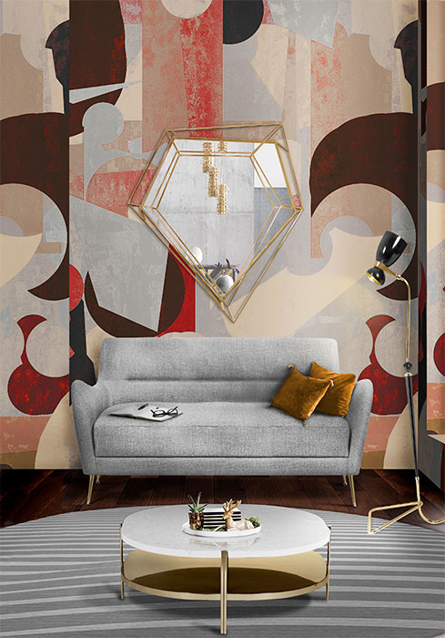 Espelho de parede pequeno Lustre - 1