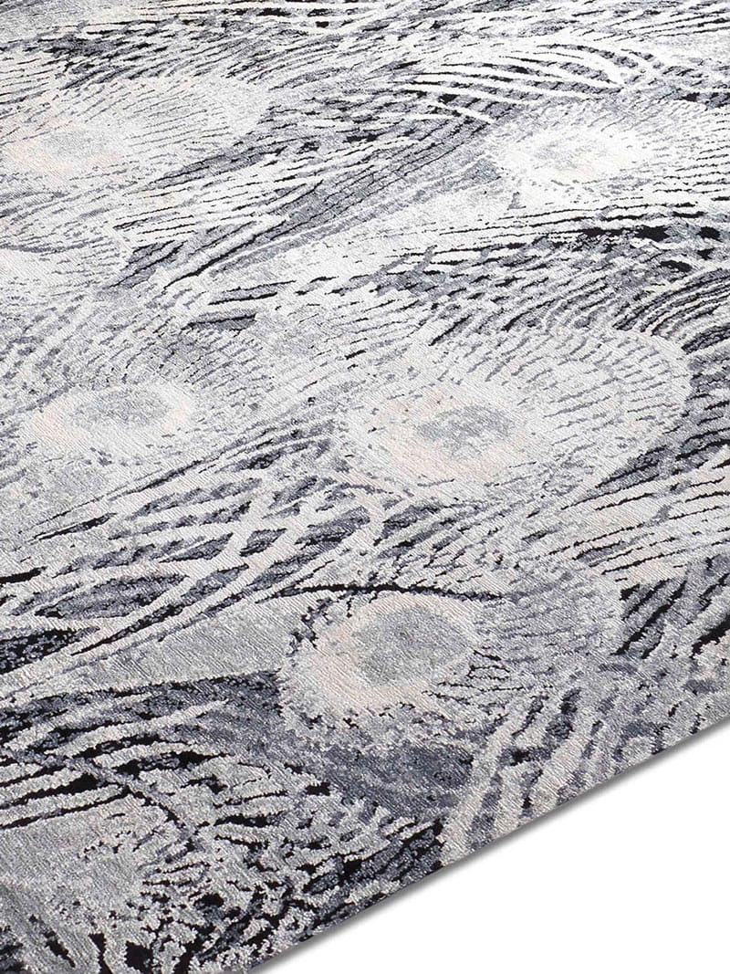 Tapete Feathers Azul-Cinzento