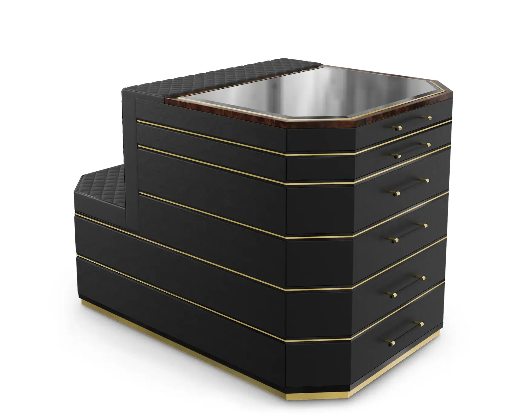 Ilha closet Cadence preta