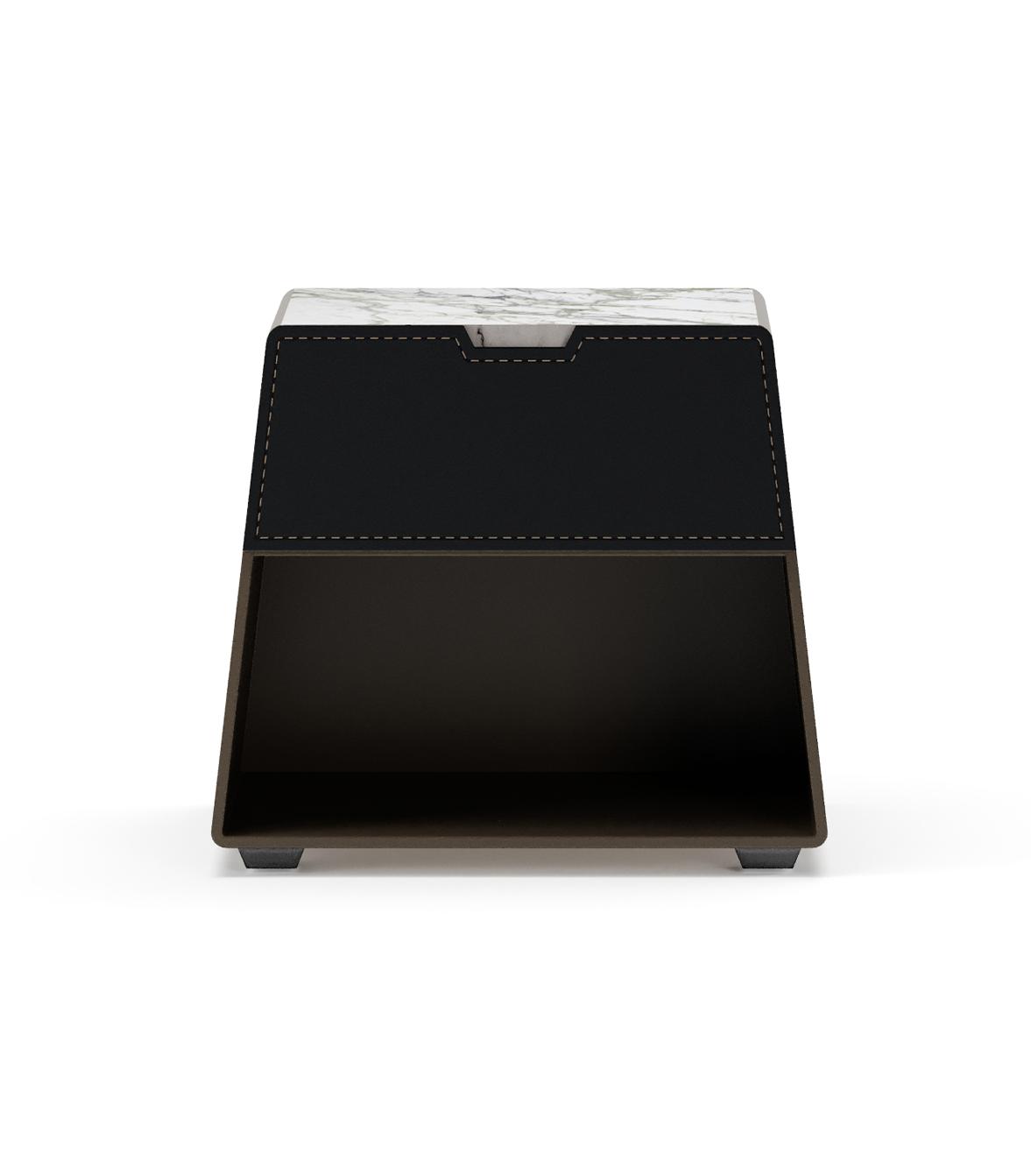 Mesa de Cabeceira Mirzam com Tampo em Mármore