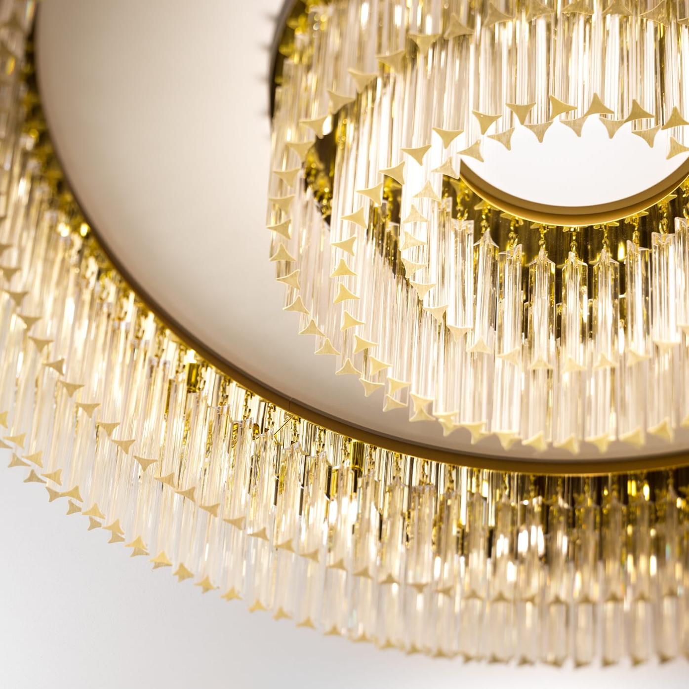 Lustre Redondo em Ouro Polido