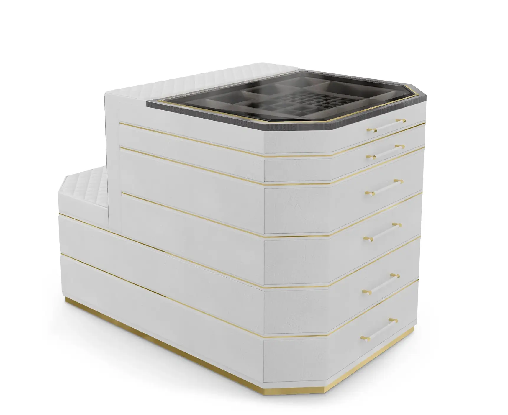 Ilha closet Cadence cinzenta