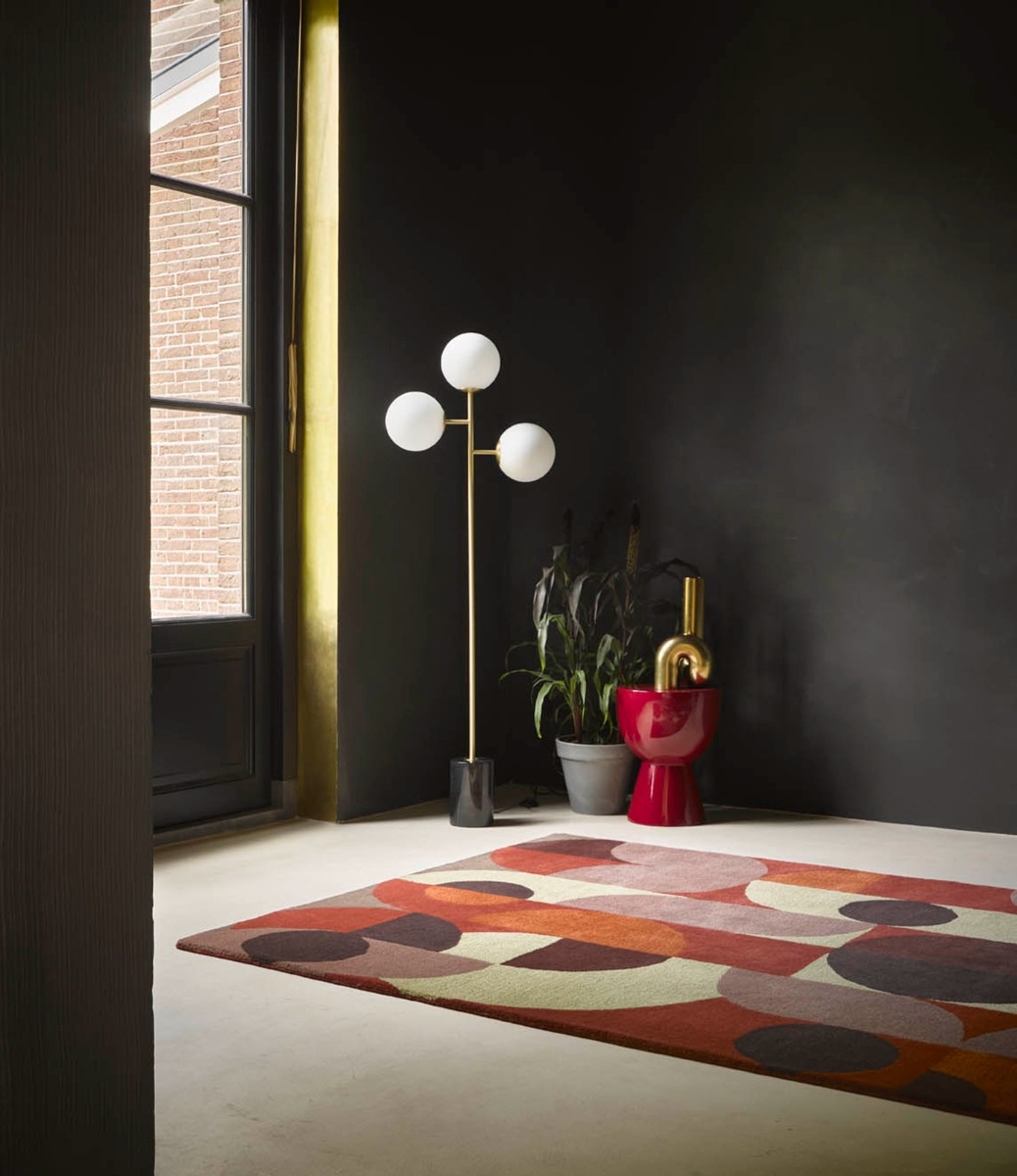 Tapete Decor Cosmo Vermelho Verde Pálido | Tamanho: 160 × 230 cm