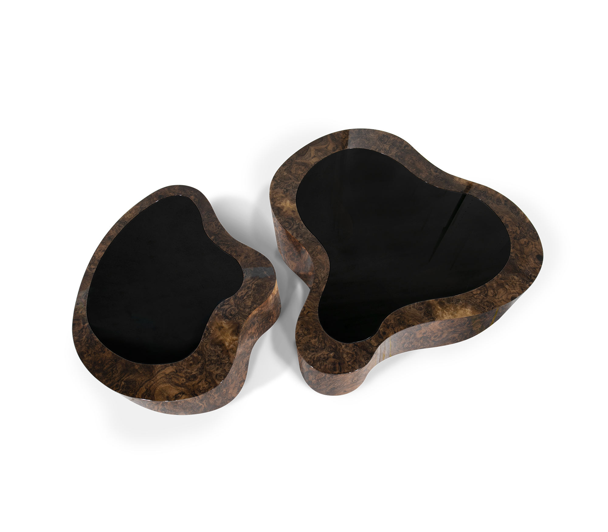 Conjunto de Mesas de Centro Crest Nogueira