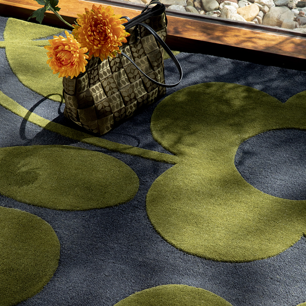 Tapete Designer Lã Sprig Stem Marinho | Tamanho: 200 × 280 cm