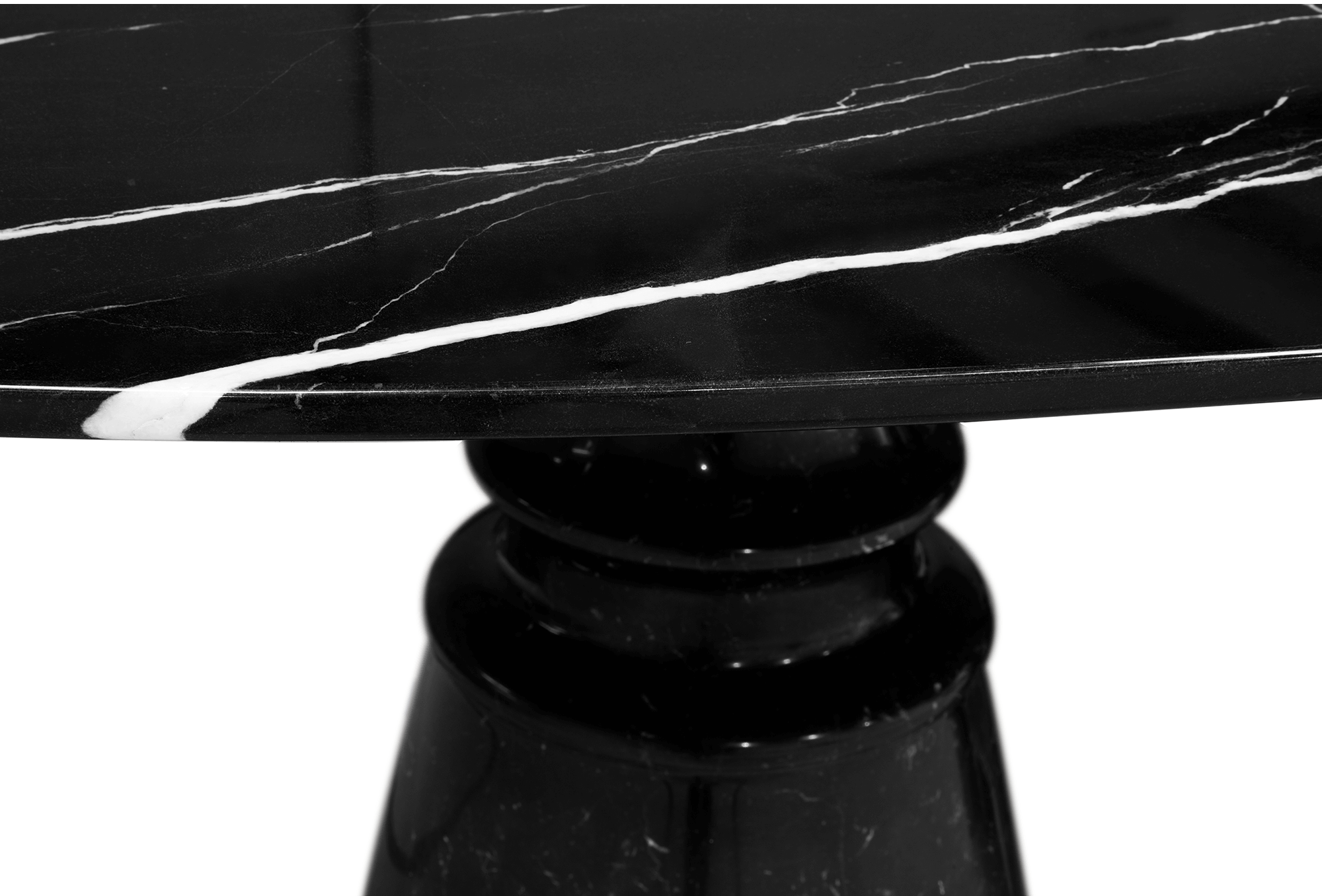 Mesa de Jantar Oval XL Nero Marquina Obsidian