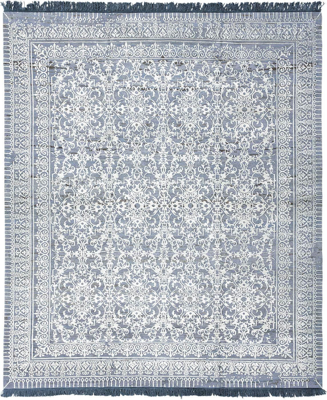 Tapete Ferrara Radi Little Rocked Azul Branco | Tamanho: 400 × 500 cm